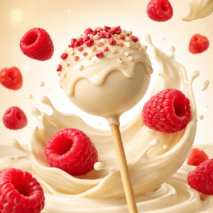 Cake pops framboise chocolat blanc